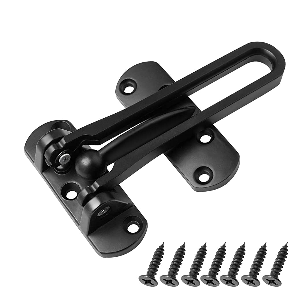 HASTHIP Door Lock Latch, Door Stopper for Kids Home Hotel Apartment, Thicken Aluminium Alloy Satin Nickel, Door Chain/Guard/Security Latch HASTHIP Door Lock Latch, Door Stopper for Kids Home Hotel Apartment, Thicken Aluminium Alloy Satin Nickel, Door Chain/Guard/Security Latch